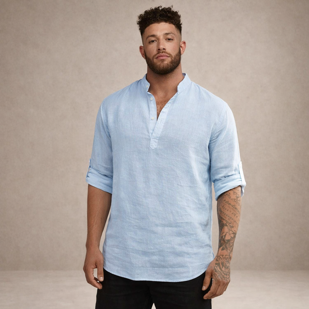Men's Linen Long Sleeve Shirt