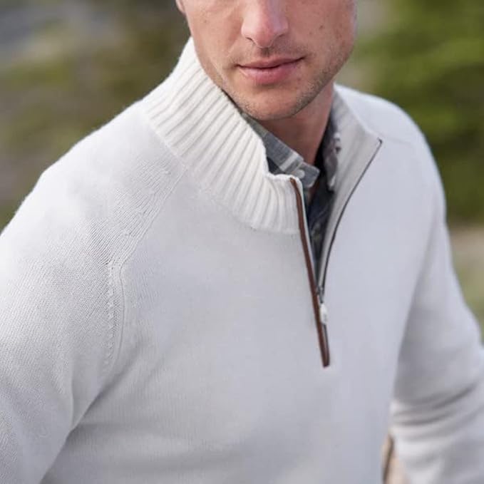 Men's Cashmere Zip Sweater