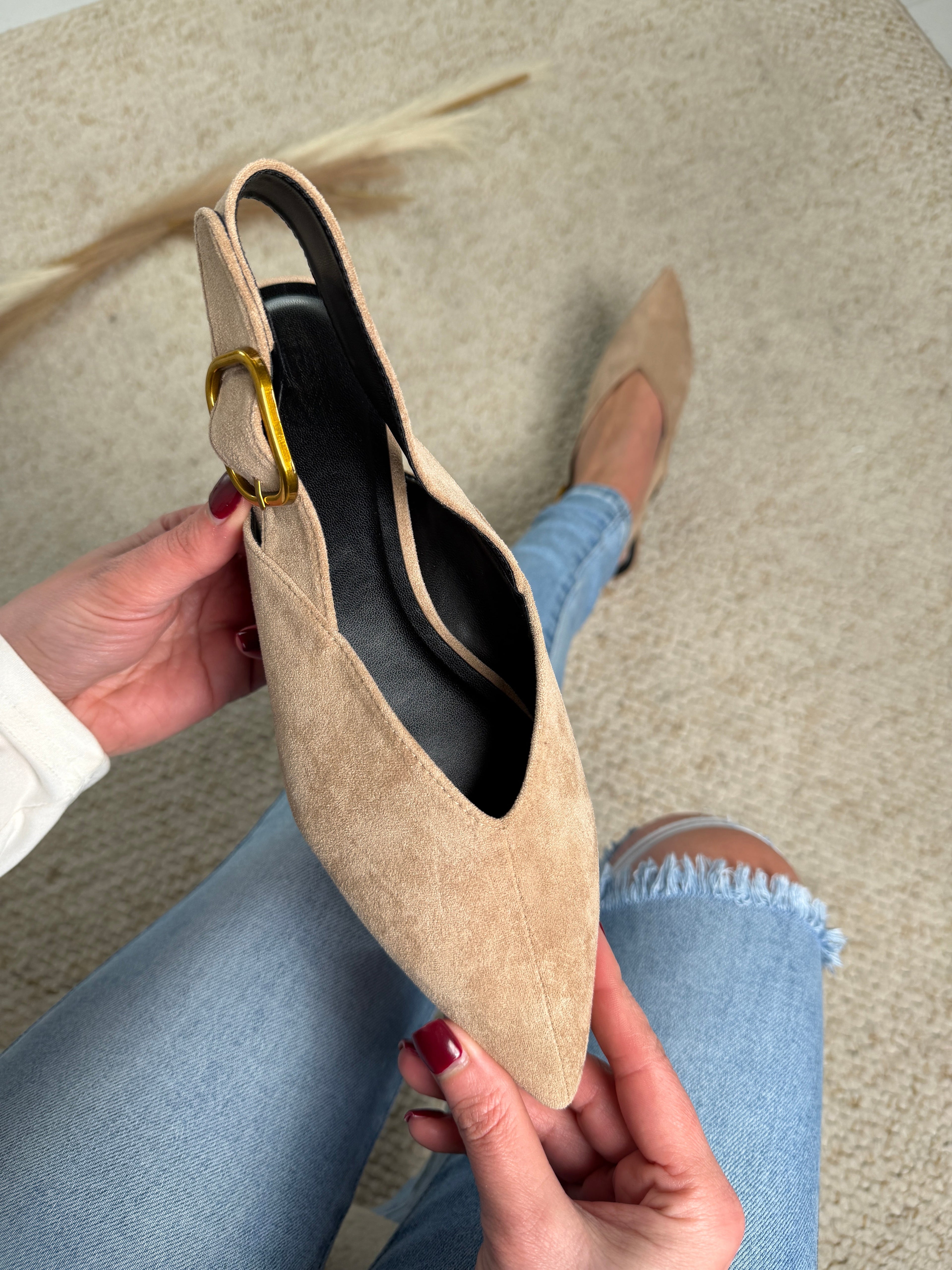 Women's Taupe Slip-On Shoes