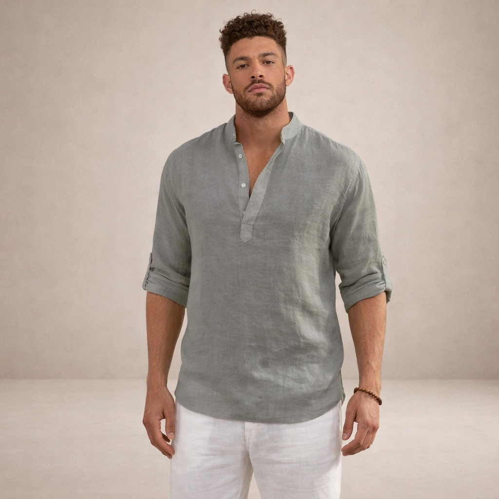 Men's Linen Long Sleeve Shirt