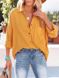 Women's Versatile V-Neck Blouse – Yellow