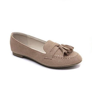 Women's Tassel Khaki Loafers