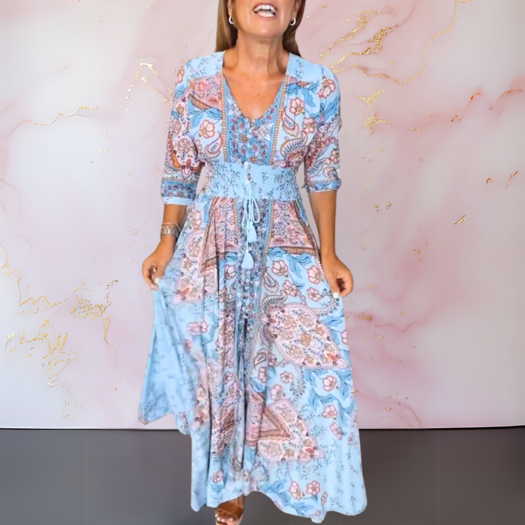 Women's Elegant V-Neck Summer Dress