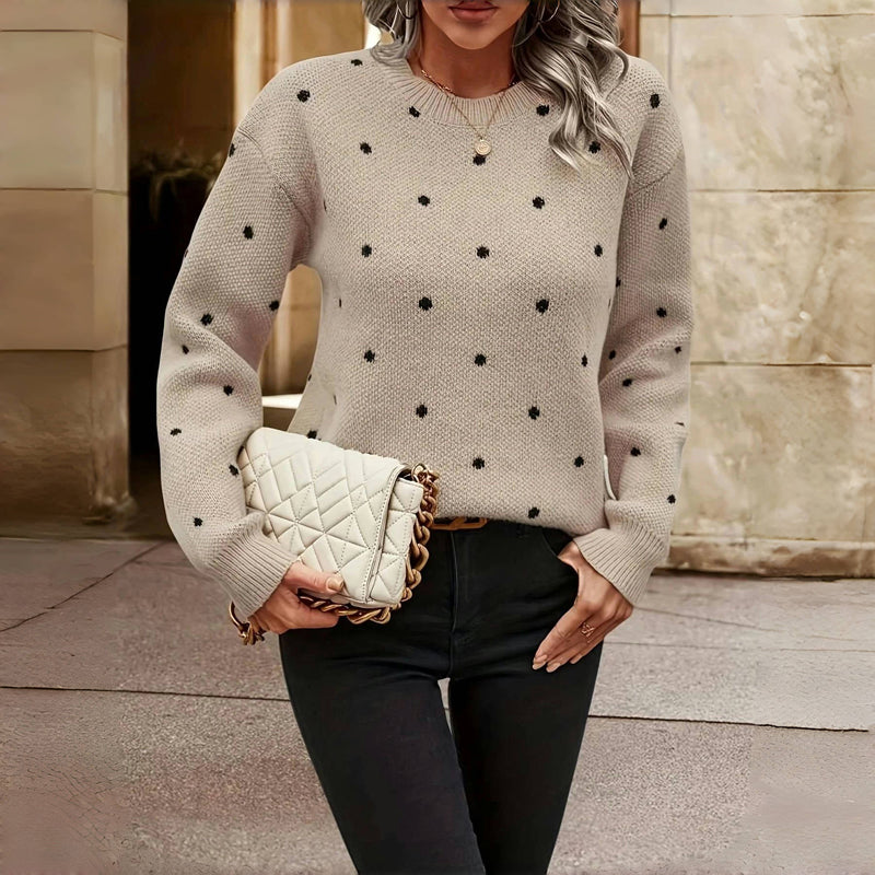 Women's Polka Dot Knit Sweater