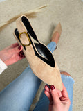 Women's Taupe Slip-On Shoes
