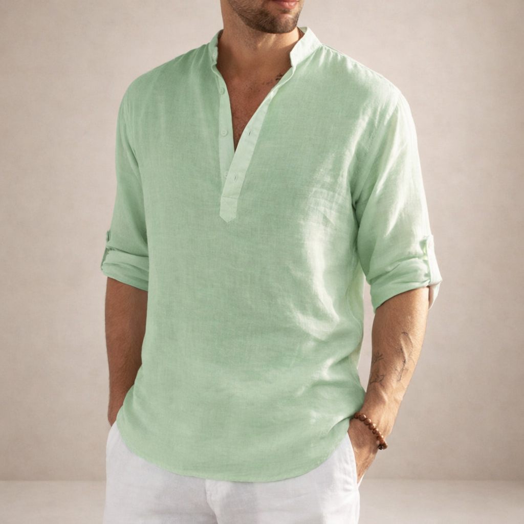 Men's Linen Long Sleeve Shirt