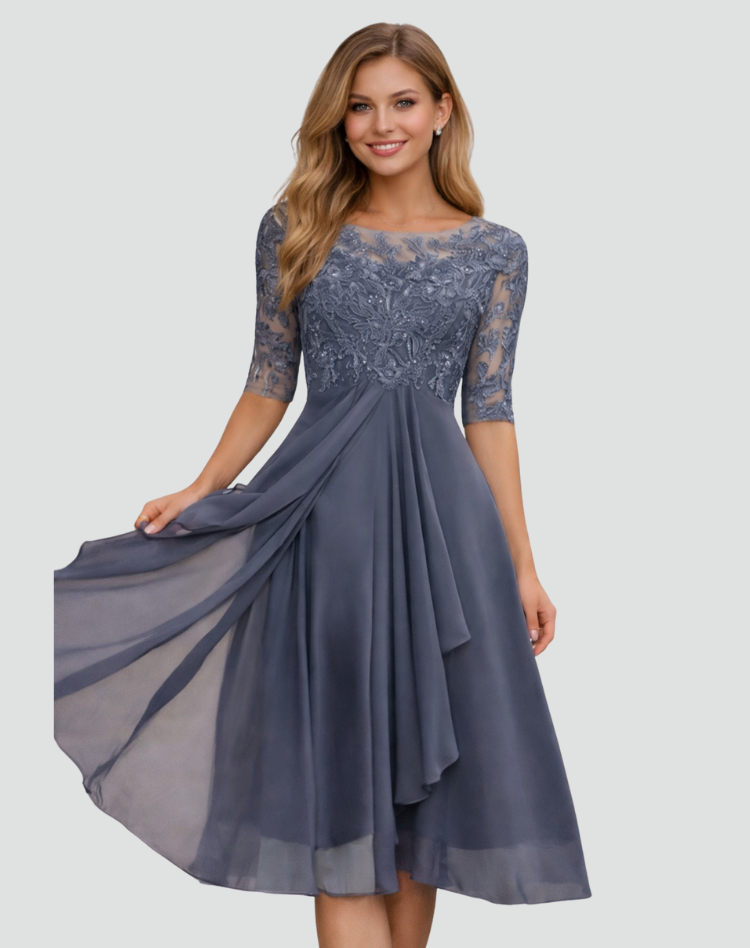 Women's Lace Midi Party Dress