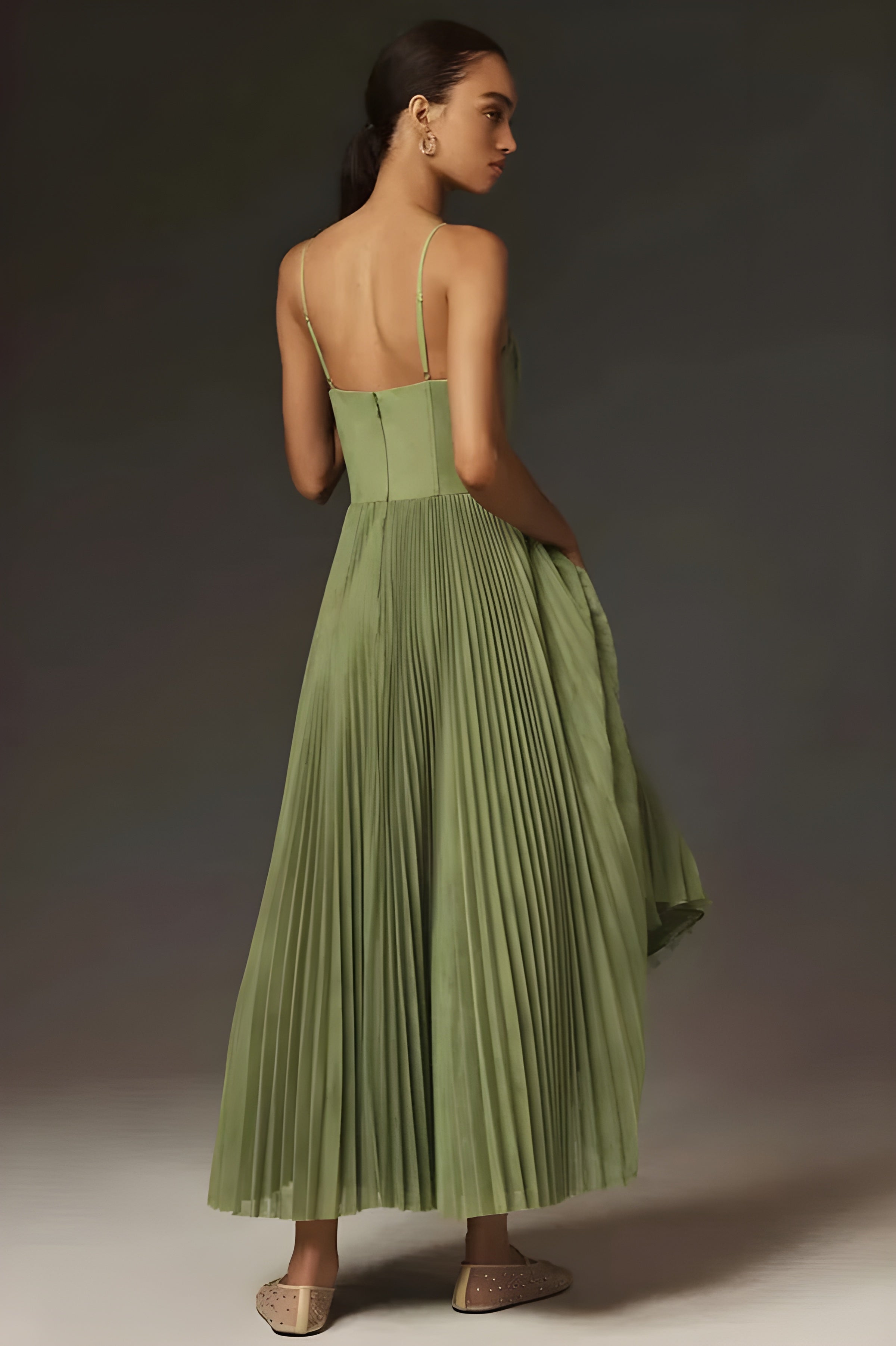 Women's Bustier Tulle Midi Dress