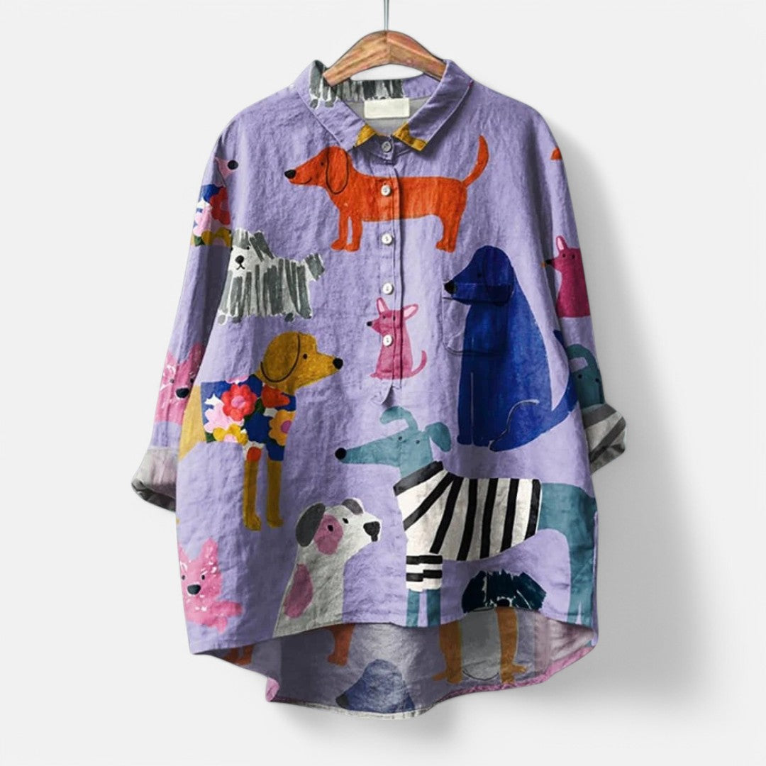 Artistic Print Blouse