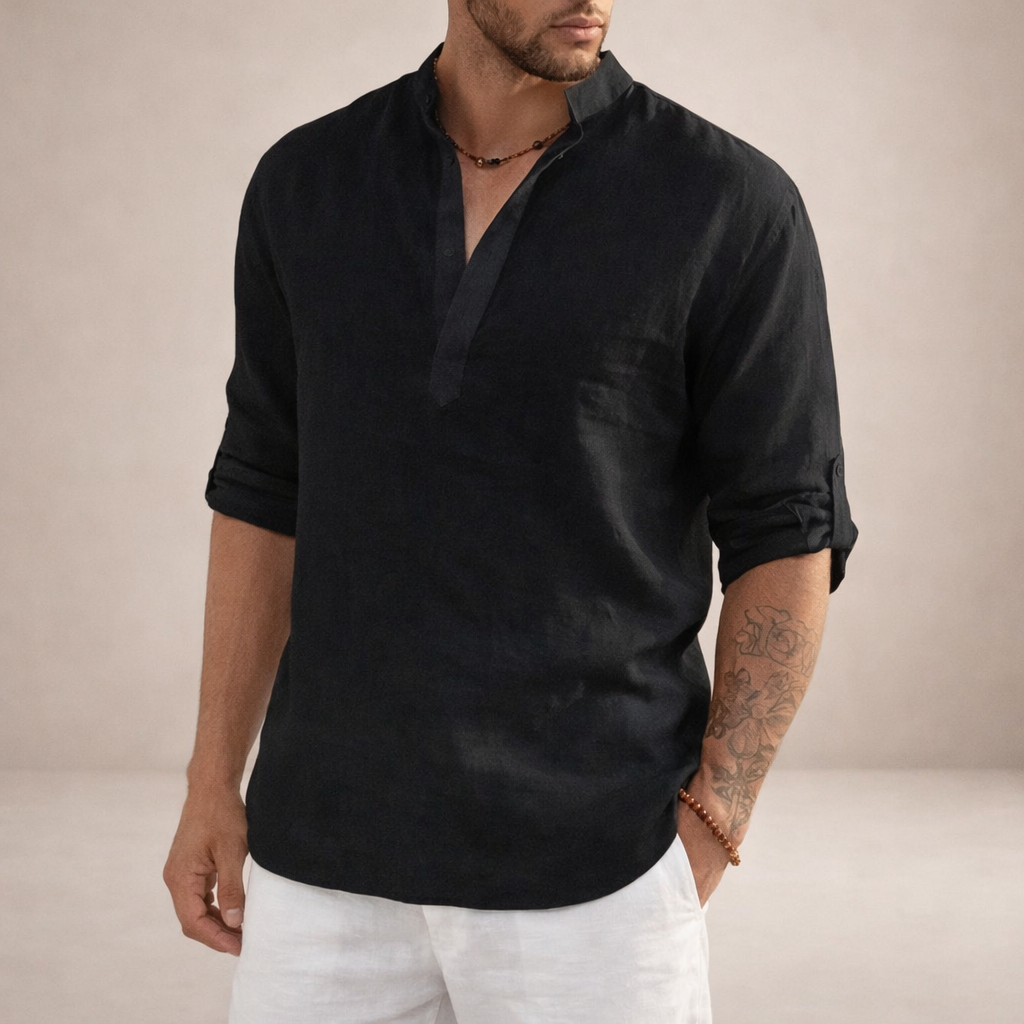 Men's Linen Long Sleeve Shirt