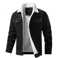 Men's Corduroy Jacket with Plush Collar