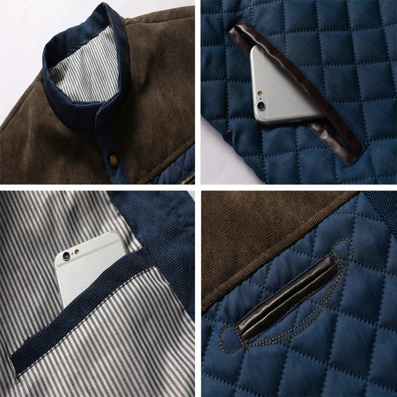 Men's Warm Autumn Jacket – Blue-Gray