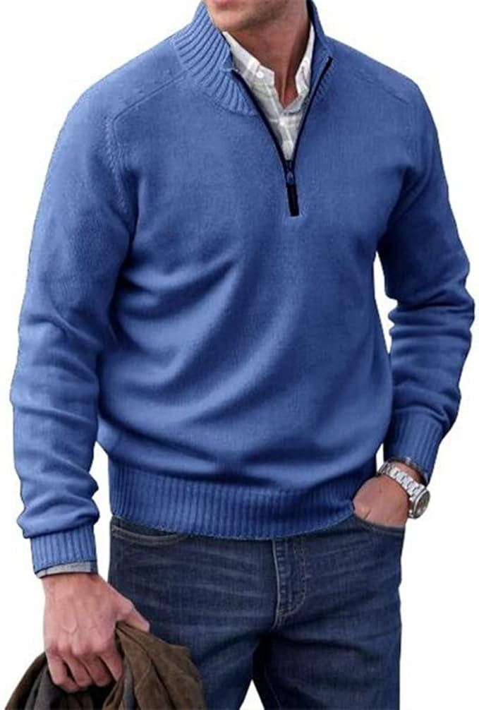 Men's Cashmere Zip Sweater