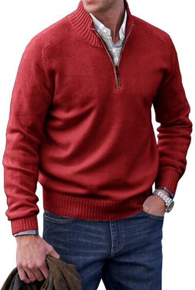 Men's Cashmere Zip Sweater