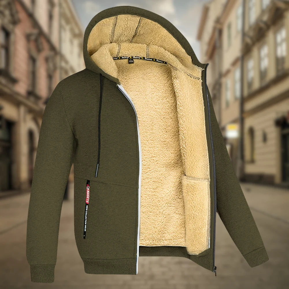Men's Fleece-Lined Hoodie Jacket