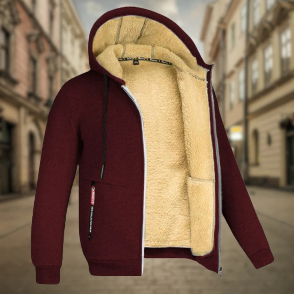 Men's Fleece-Lined Hoodie Jacket