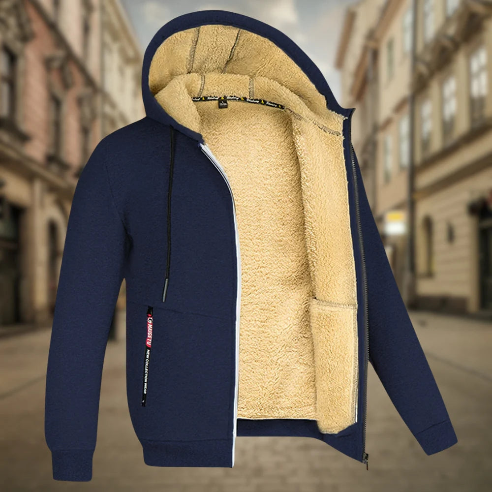 Men's Fleece-Lined Hoodie Jacket