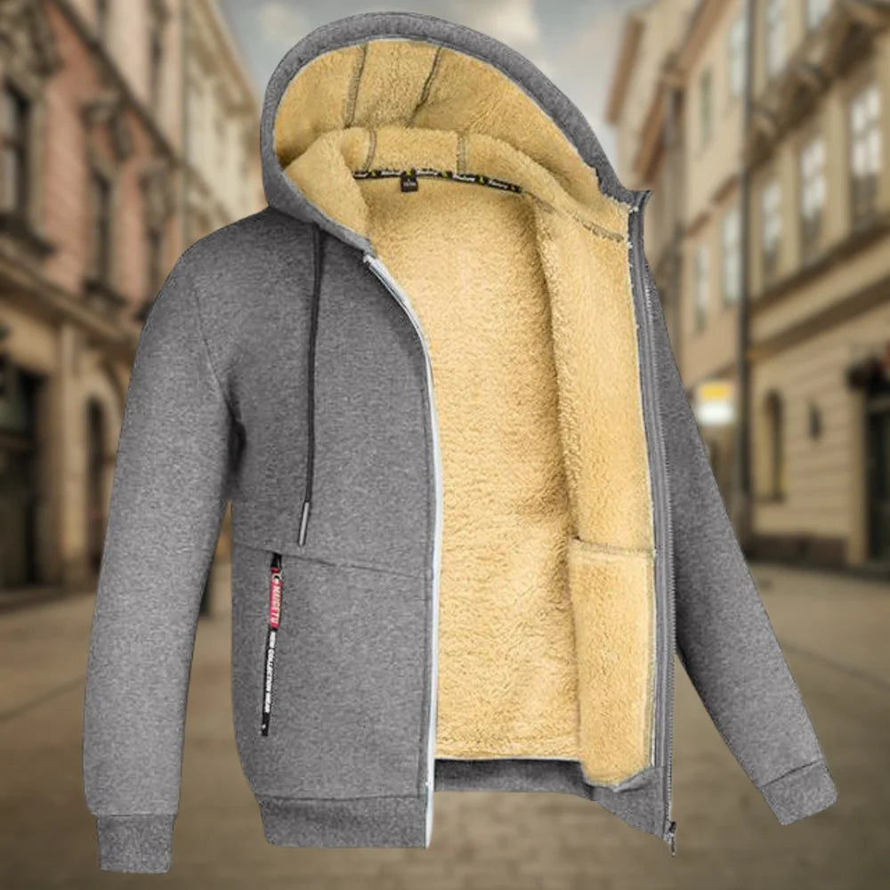 Men's Fleece-Lined Hoodie Jacket