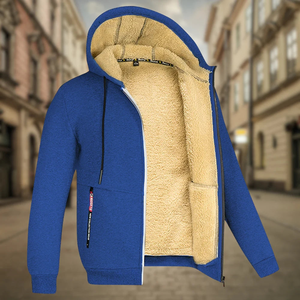 Men's Fleece-Lined Hoodie Jacket