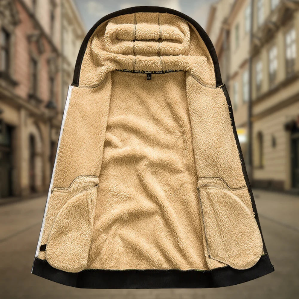 Men's Fleece-Lined Hoodie Jacket