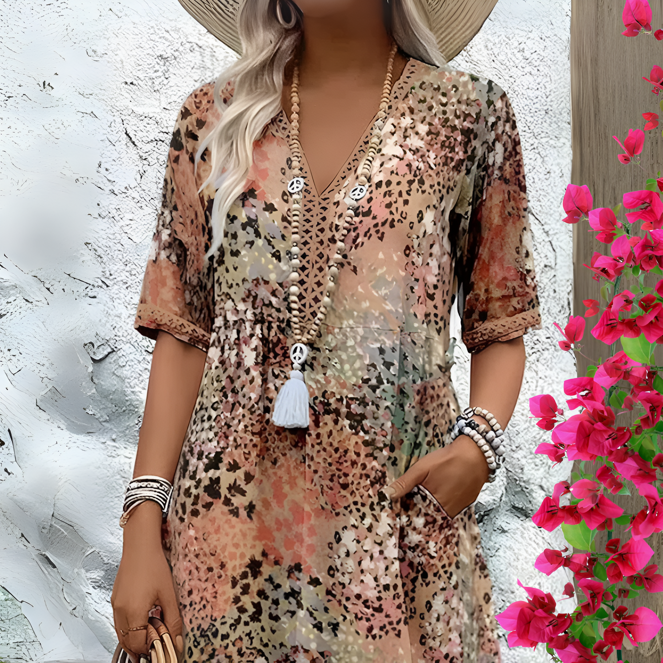 V-Neck Wrap Dress