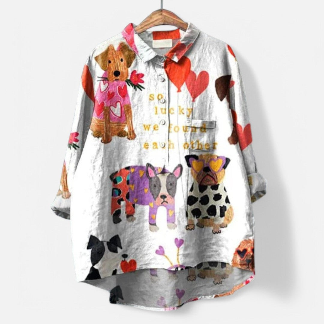Artistic Print Blouse