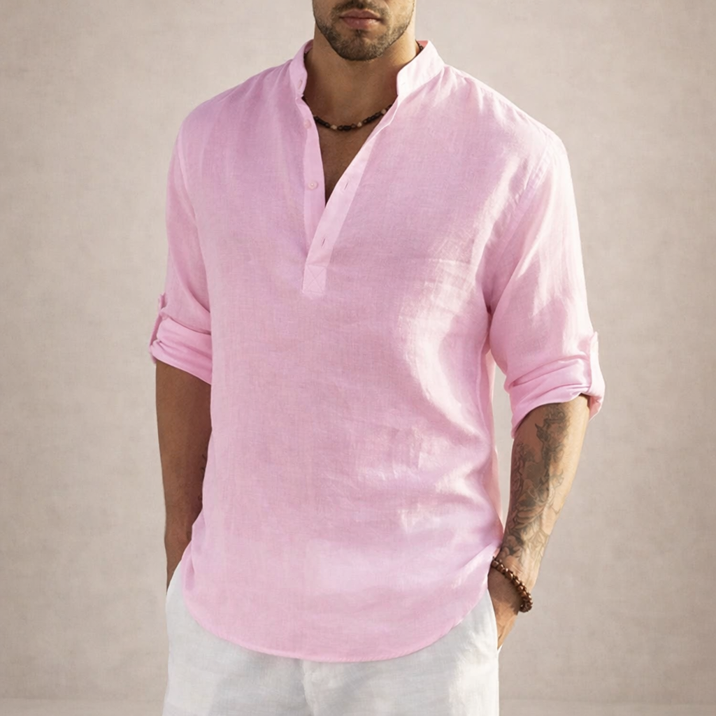 Men's Linen Long Sleeve Shirt