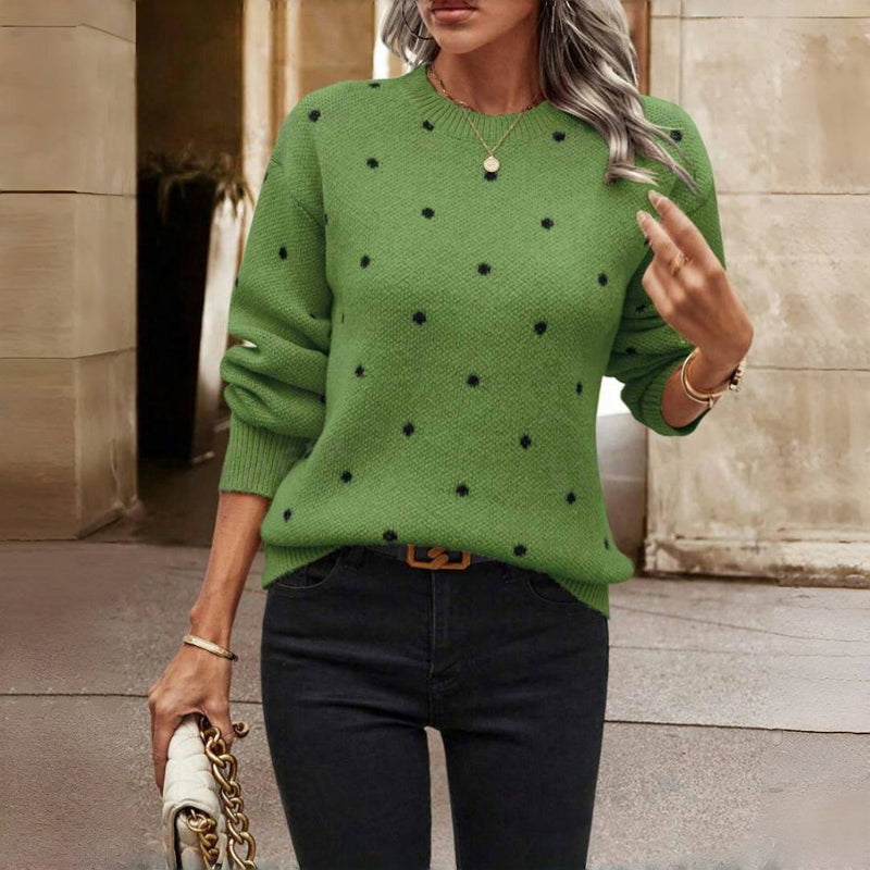 Women's Polka Dot Knit Sweater