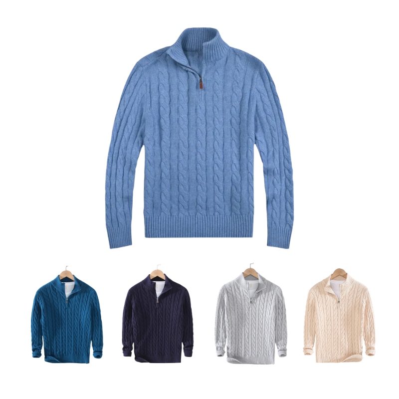 Men's Half-Zip Knit Sweater