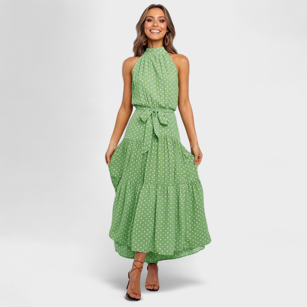 Women's Polka Dot Maxi Dress