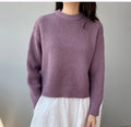Oversized Knit Sweater – Lilac