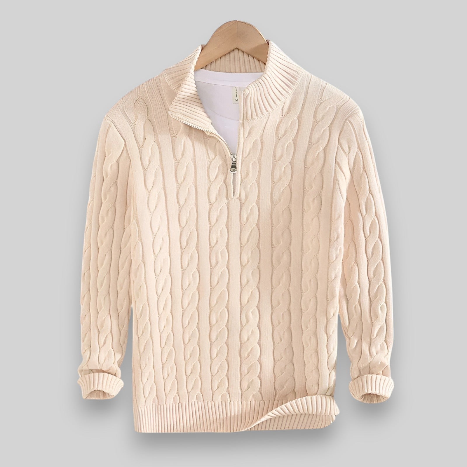 Men's Half-Zip Knit Sweater