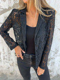 Lace Blazer – Black