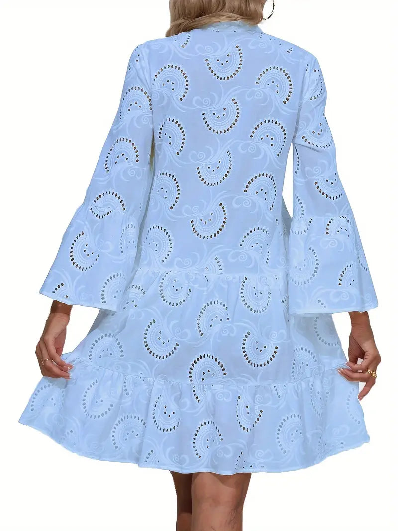 Women's Airy V-Neck Shirt Dress