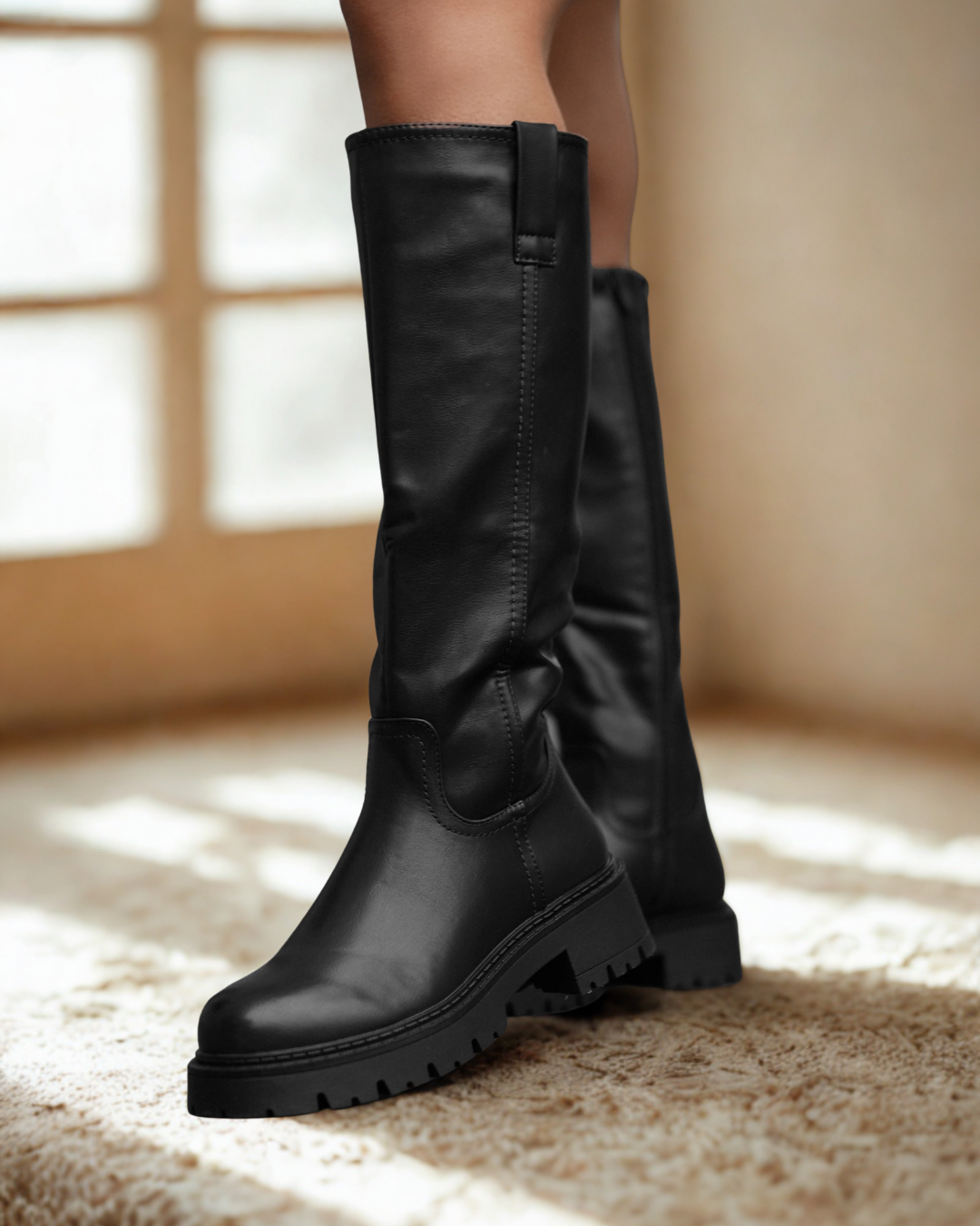 Women's Black Knee-High Boots