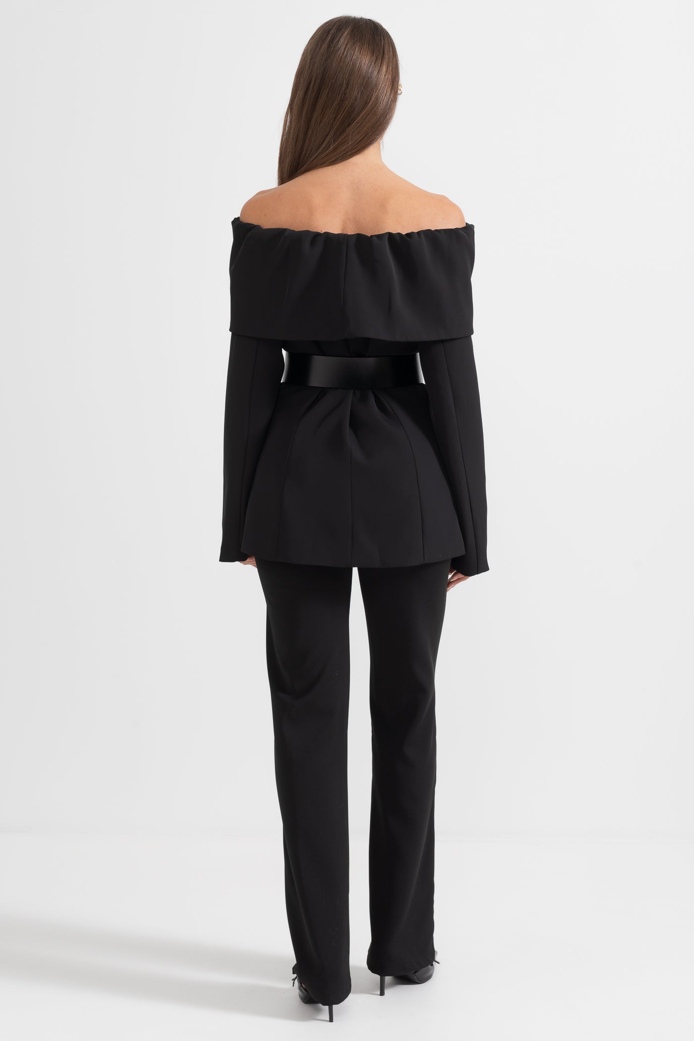 Women's Cut-Out Shoulder Jacket – Black