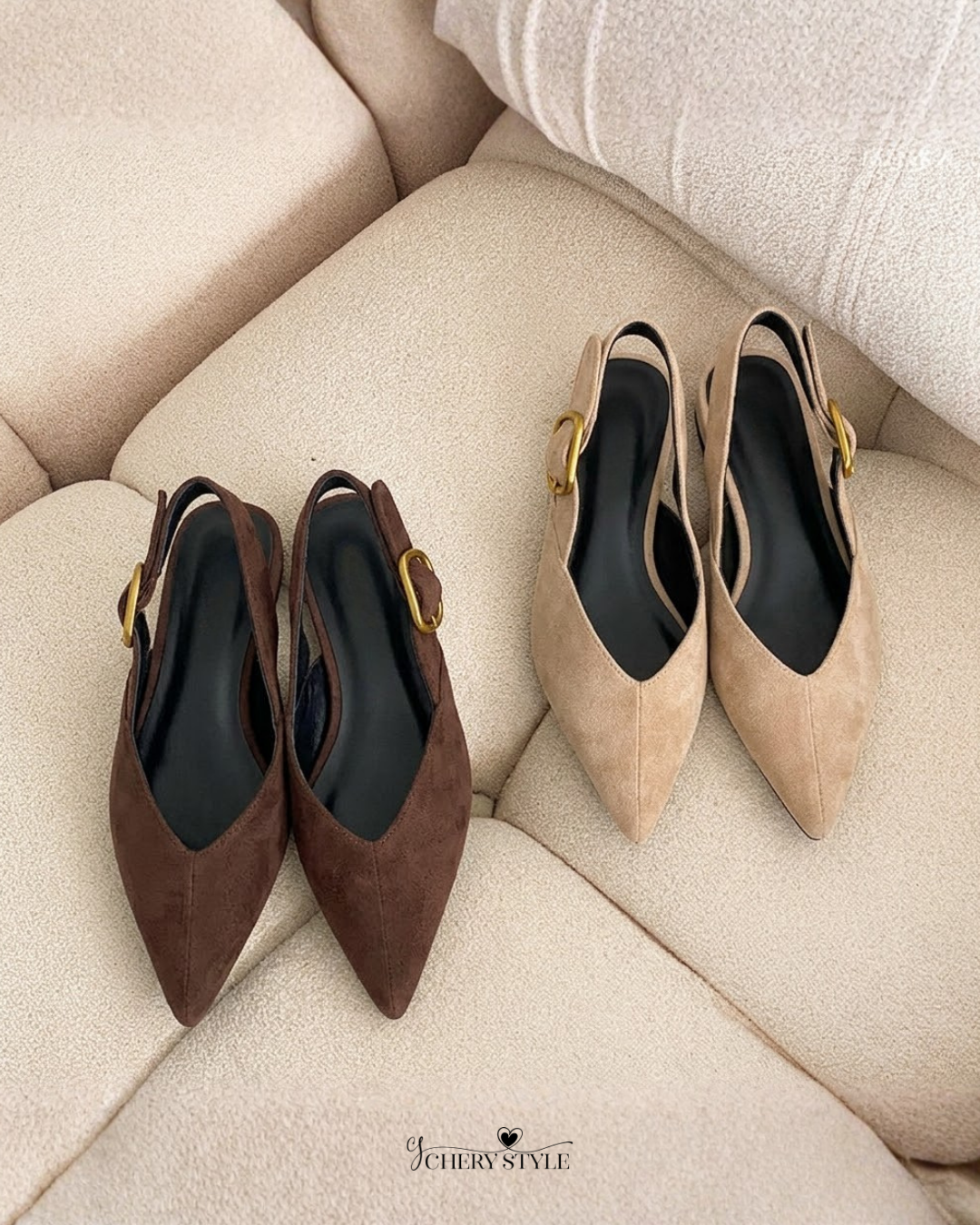 Women's Taupe Slip-On Shoes