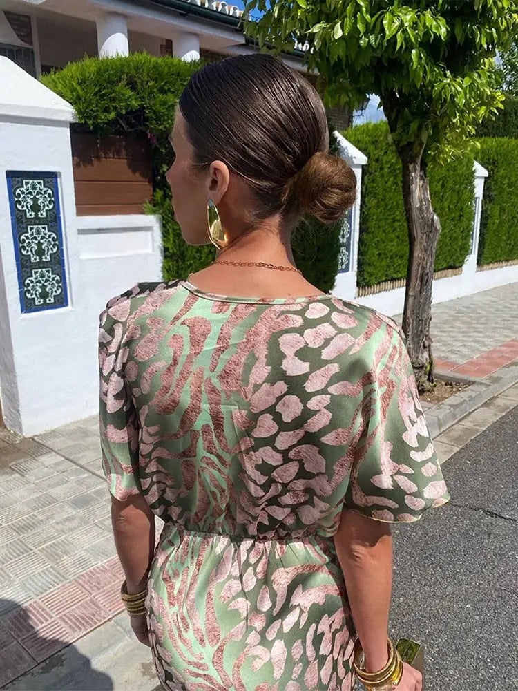 Women's Classic Wrap Midi Dress