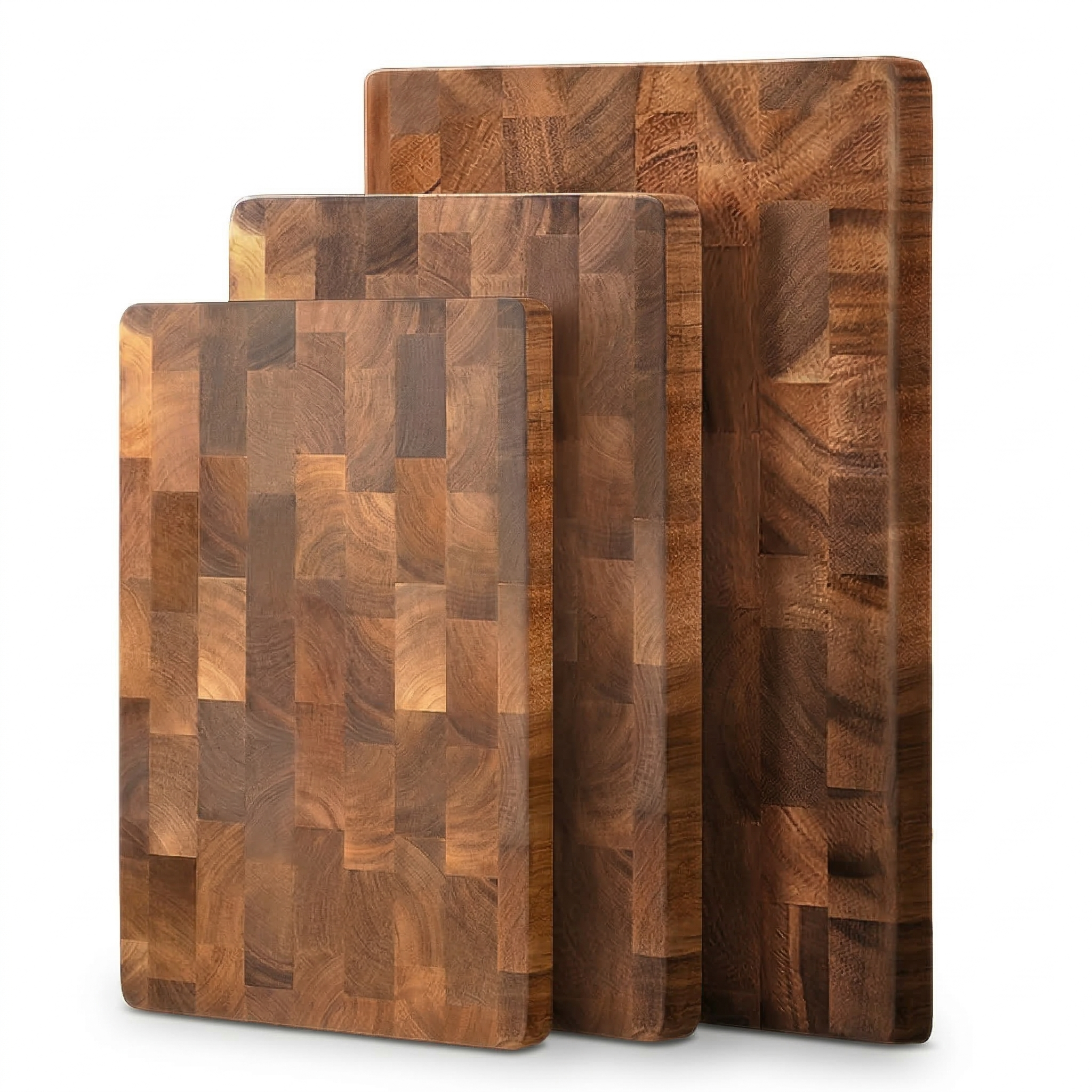Solid Acacia Wood Cutting Board Set