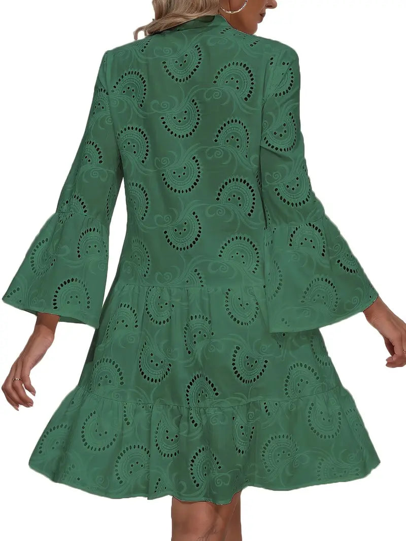 Women's Airy V-Neck Shirt Dress