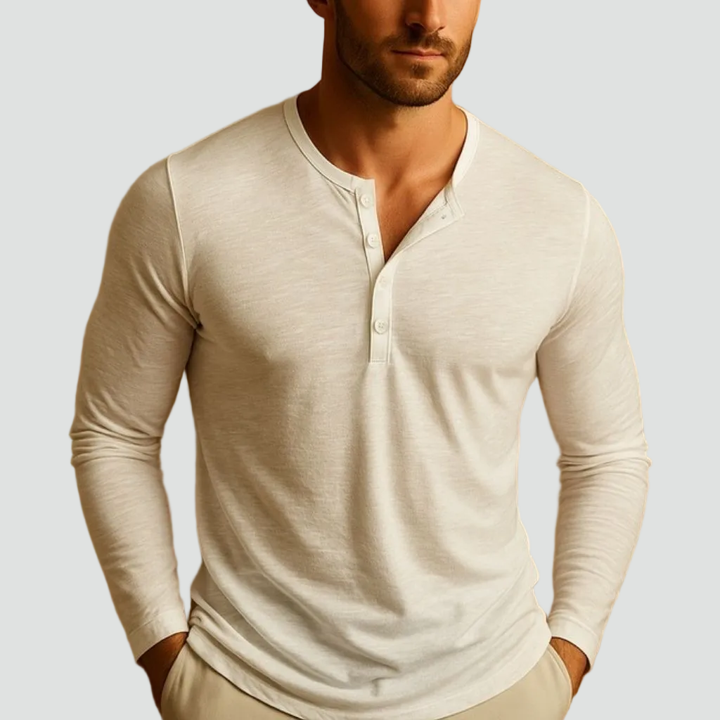 Men's Henley Long Sleeve Shirt