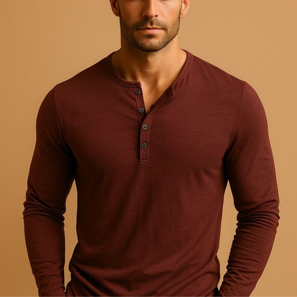 Men's Henley Long Sleeve Shirt