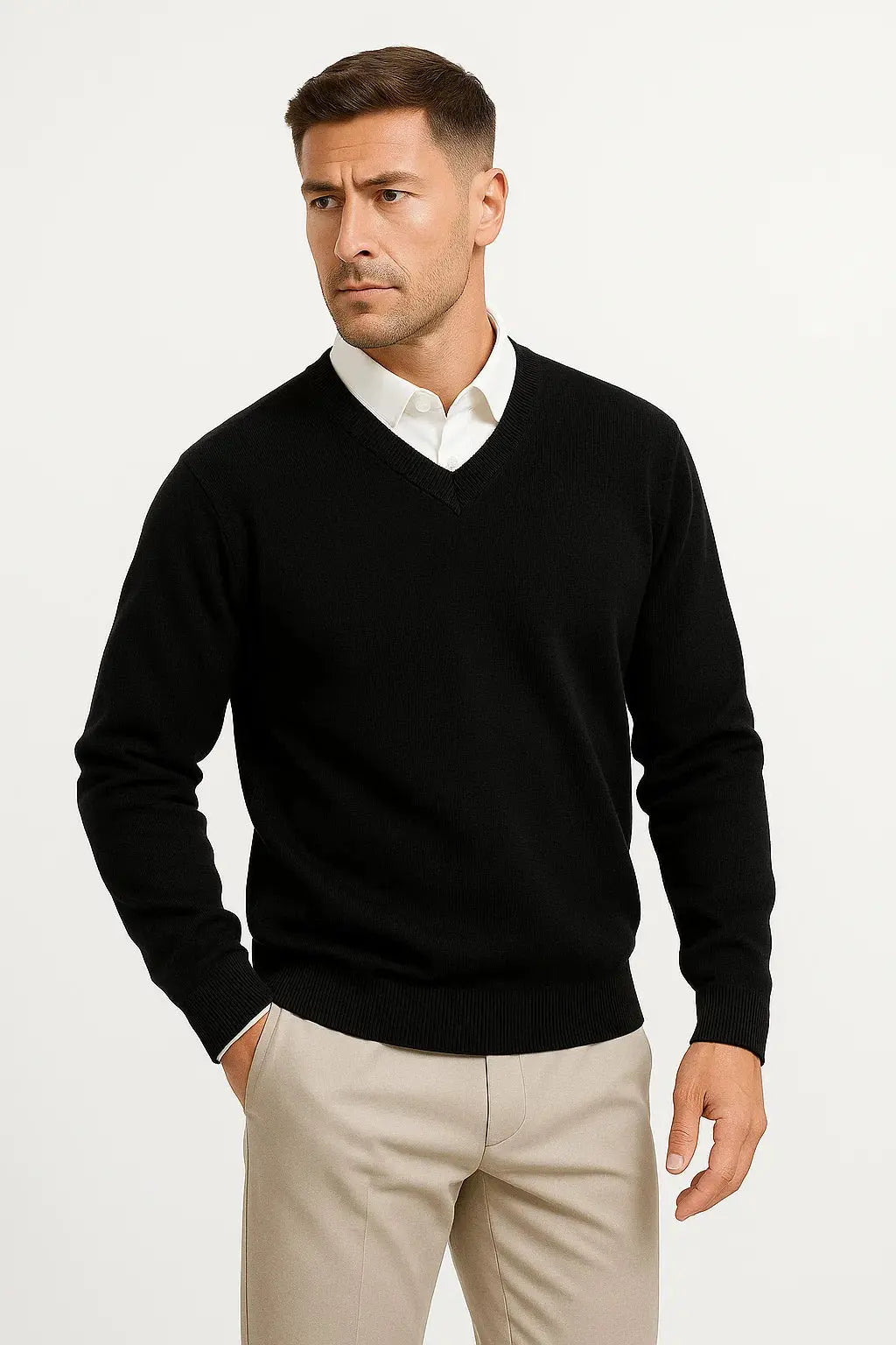 Men's Slim Fit V-Neck Pullover