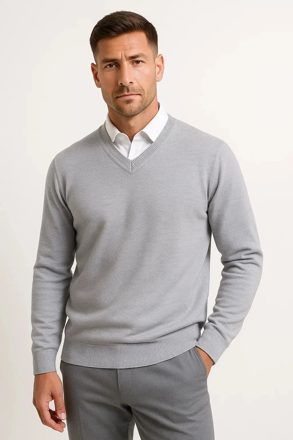 Men's Slim Fit V-Neck Pullover