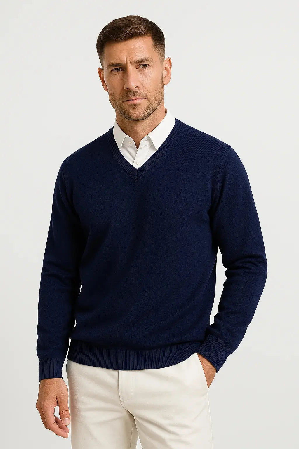 Men's Slim Fit V-Neck Pullover