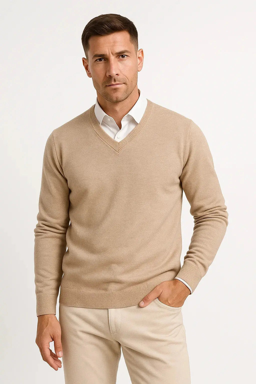 Men's Slim Fit V-Neck Pullover