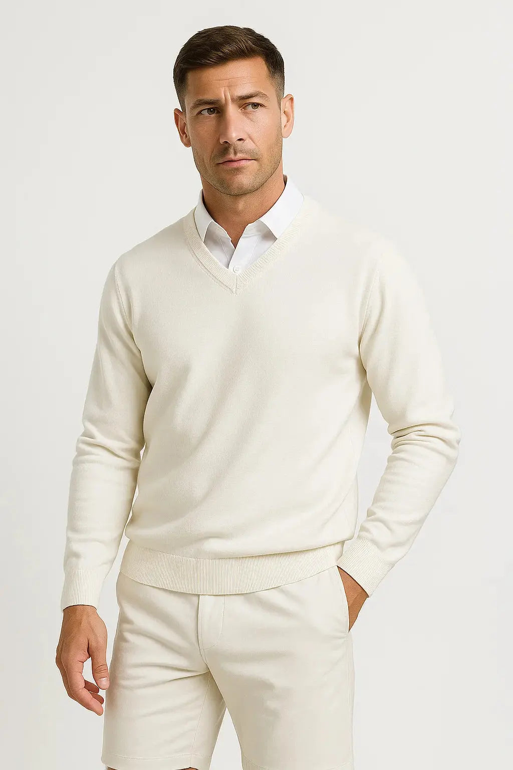 Men's Slim Fit V-Neck Pullover