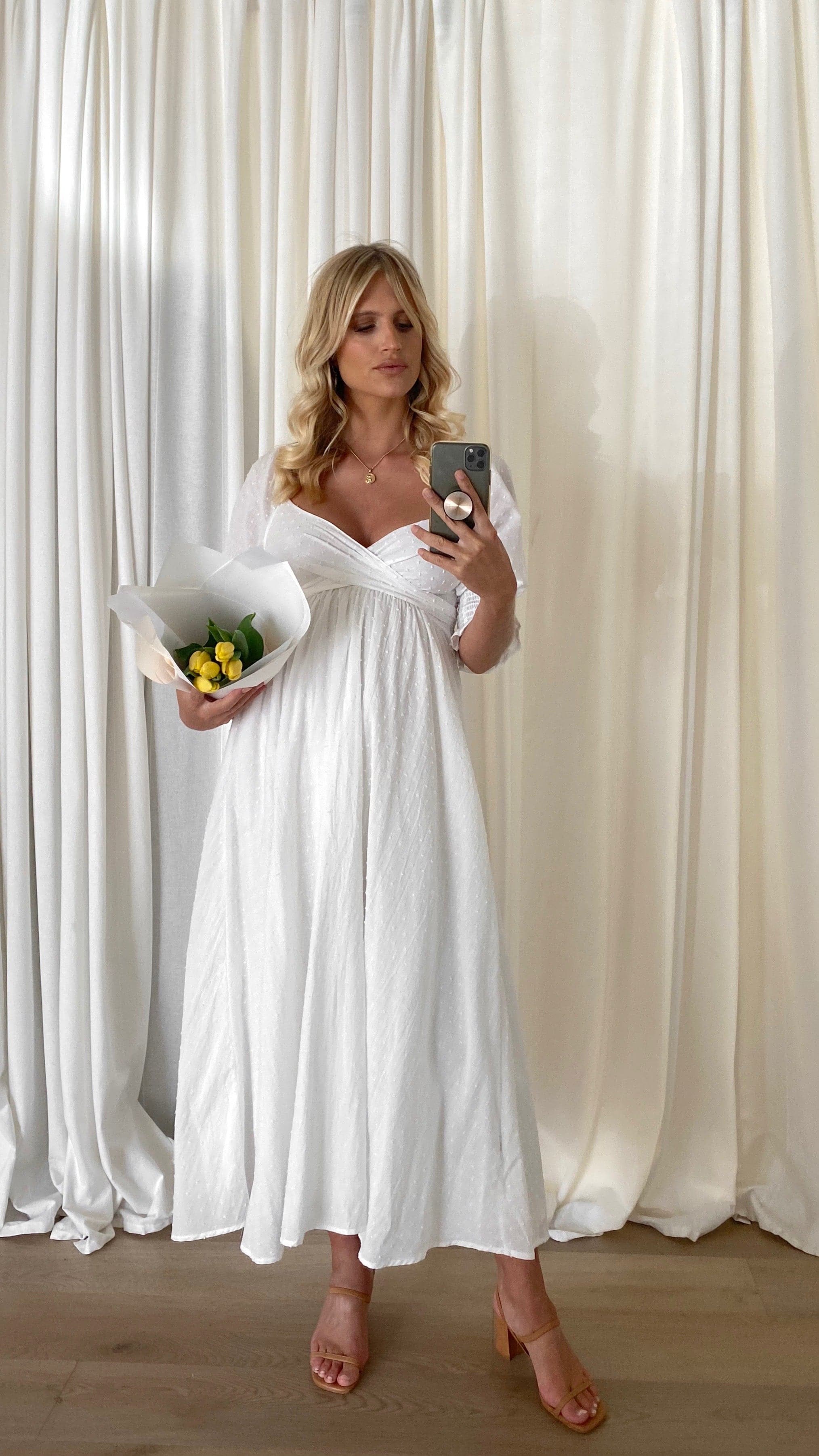 Women's Cierra Midi Dress – White
