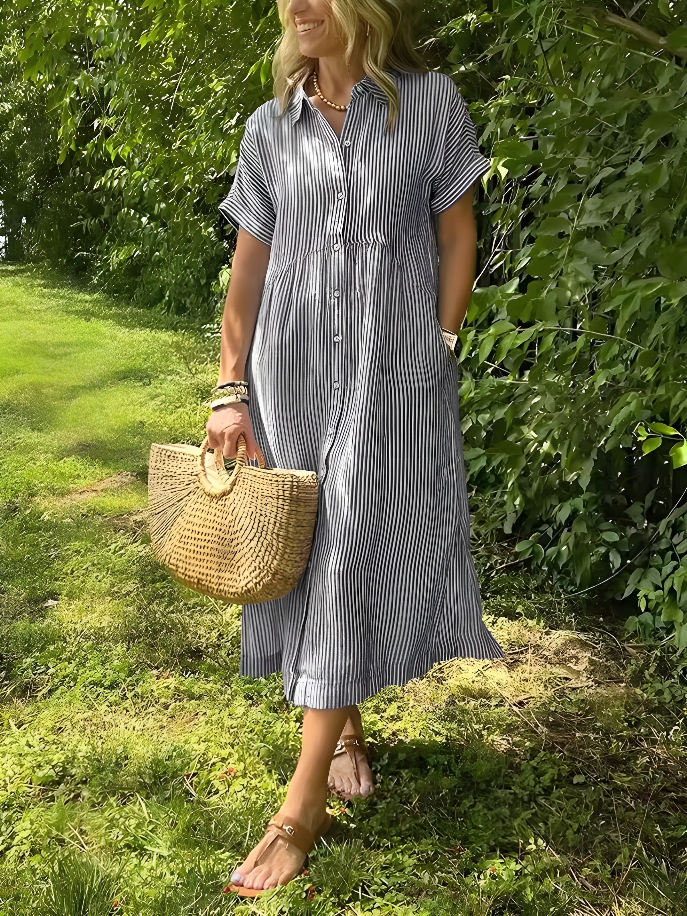 Airy Maxi Dress – Blue