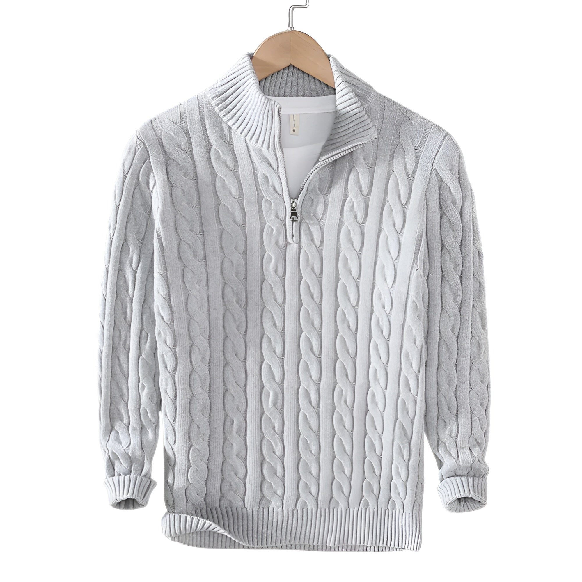 Men's Half-Zip Knit Sweater